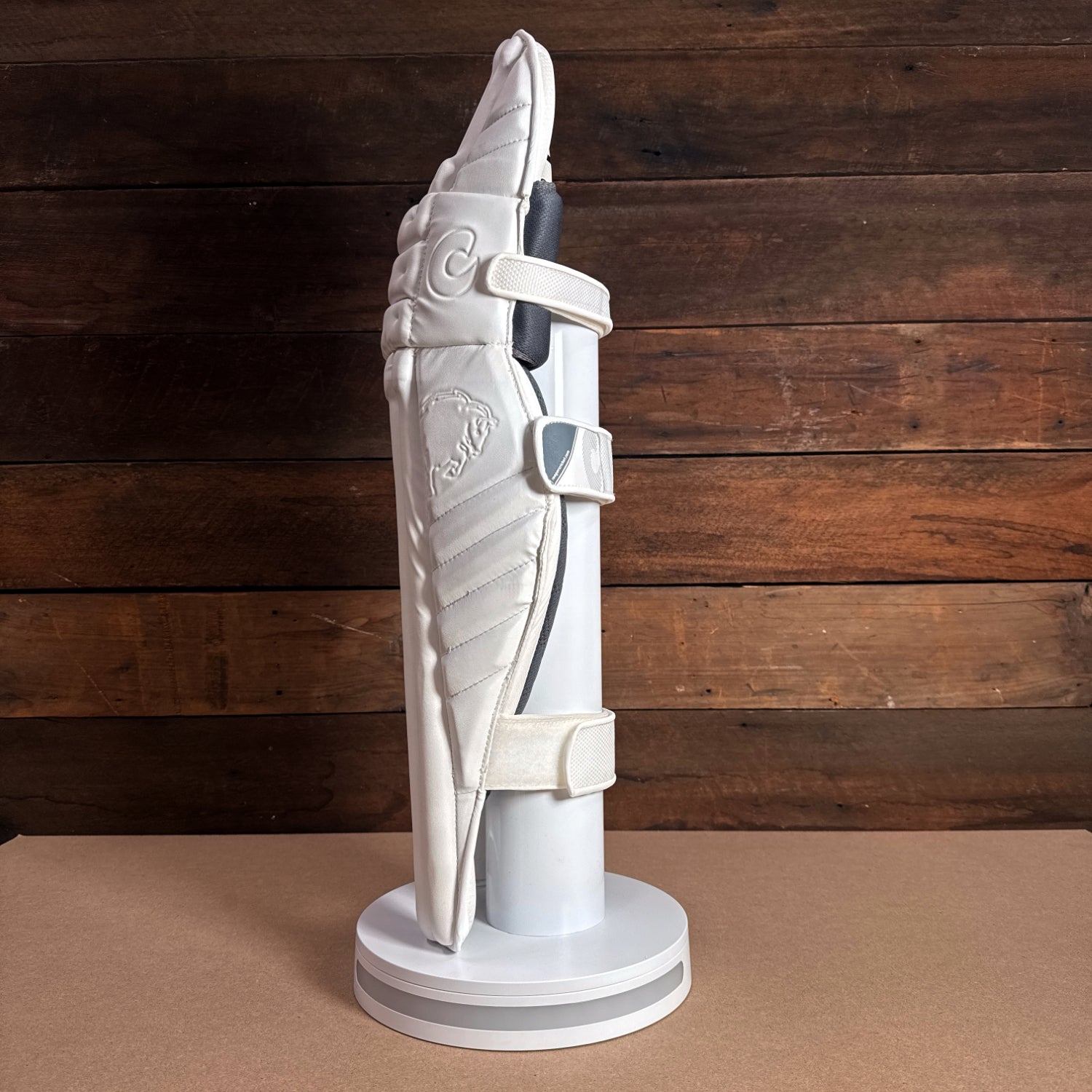 Bison 2024-25 youth cricket pads on display, showcasing premium protection and modern design.