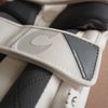 Close-up of Bison cricket pads showcasing premium foam and sleek design features.