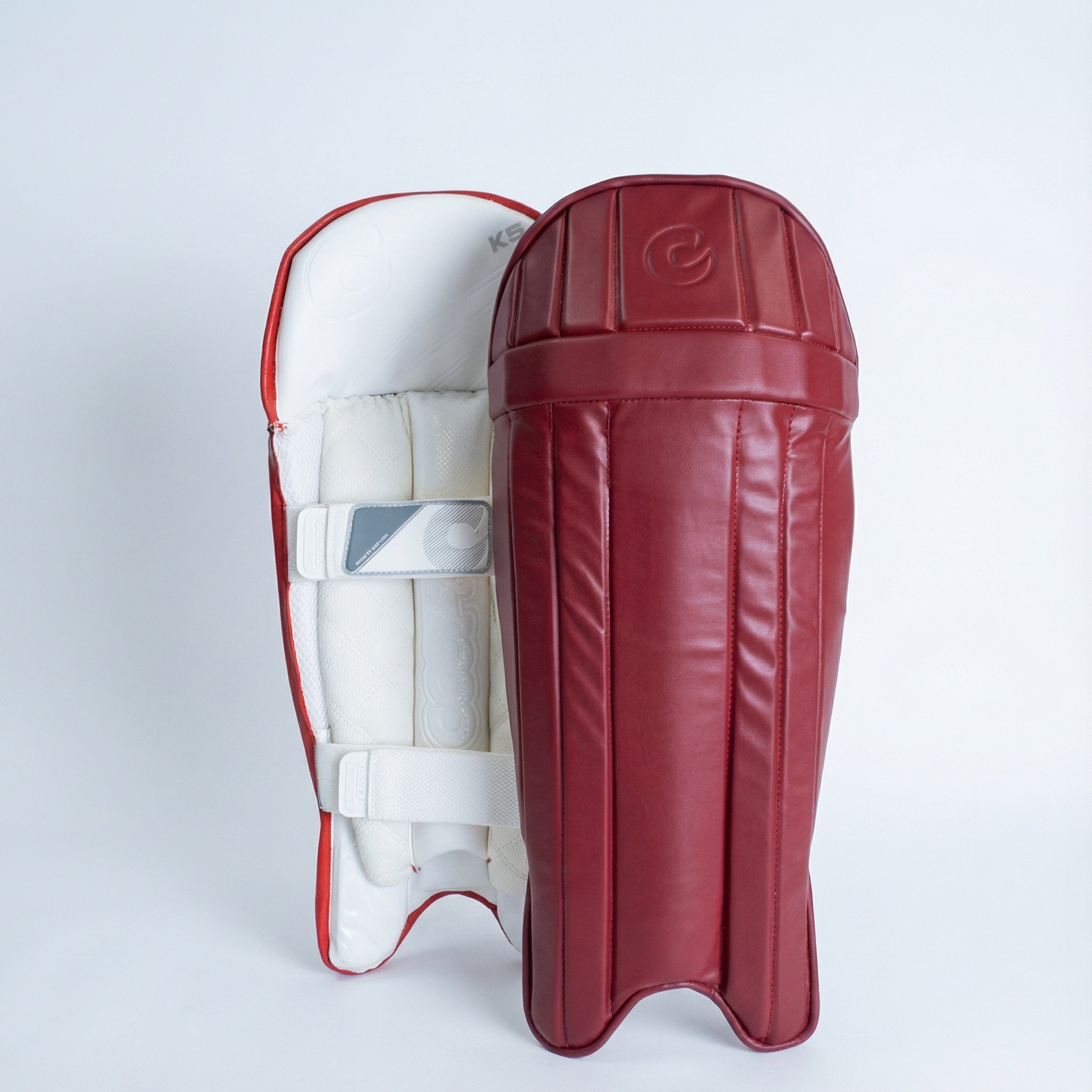 K5 WICKET KEEPING PADS - MAROON - ADULT
