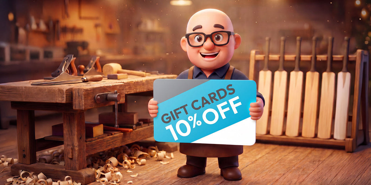 Cartoon Rod from Cooper Cricket with giant gift card