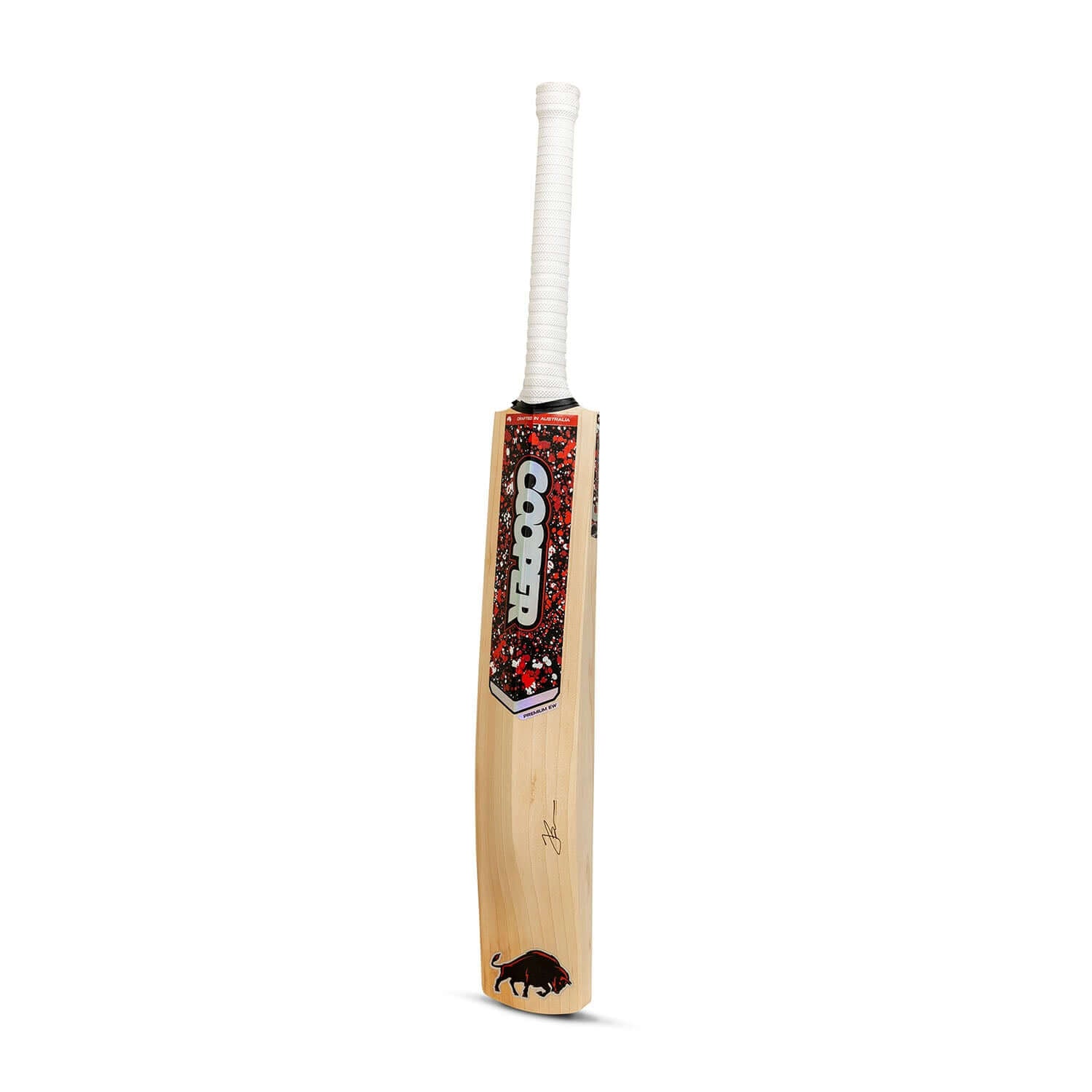 JB140 Limited Edition cricket bat, player replica crafted for authenticity and performance, featuring vibrant design and grip.