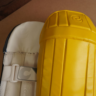 Cooper Cricket K5 WICKET KEEPING PADS - YELLOW - ADULT image 2