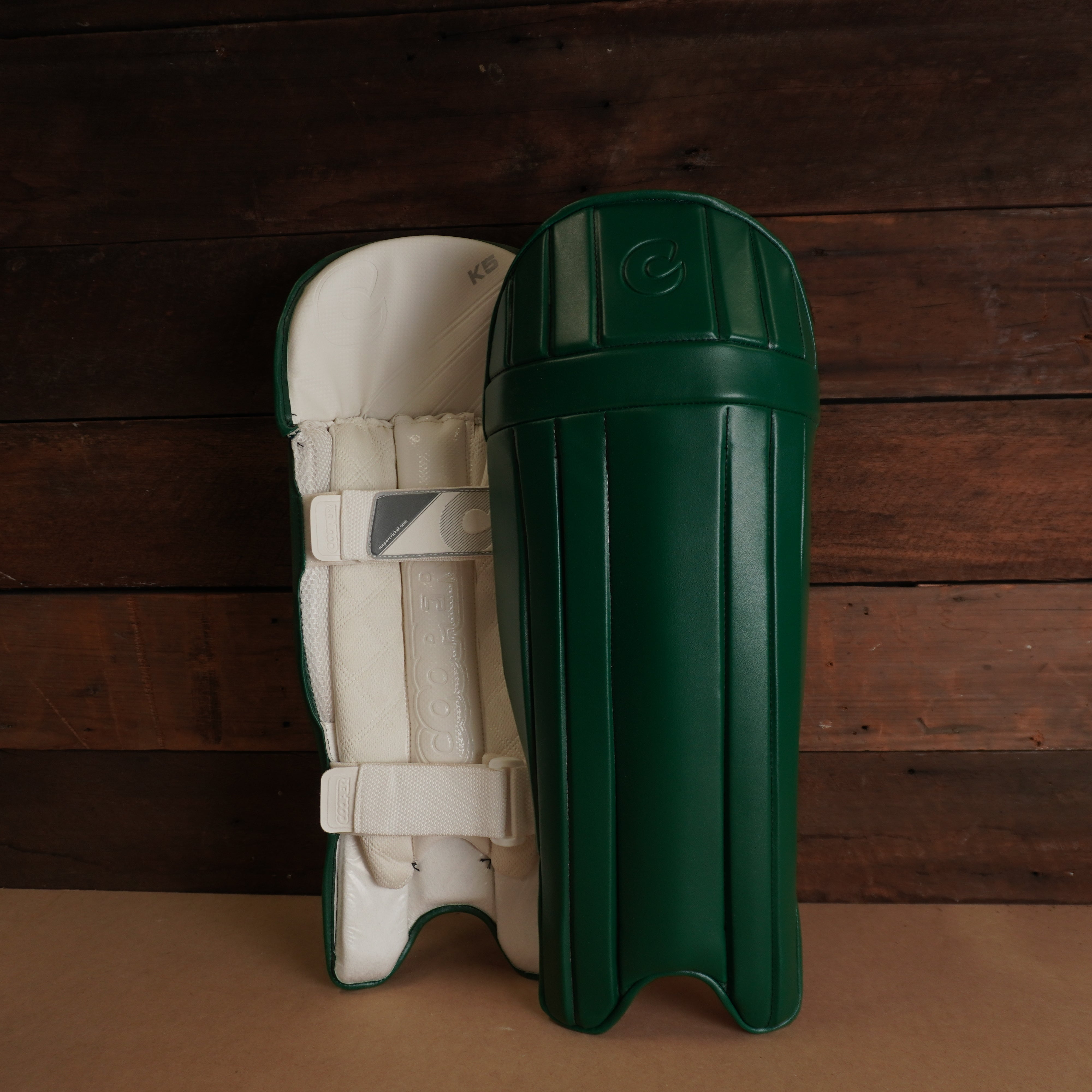 K5 WICKET KEEPING PADS - MID GREEN - ADULT