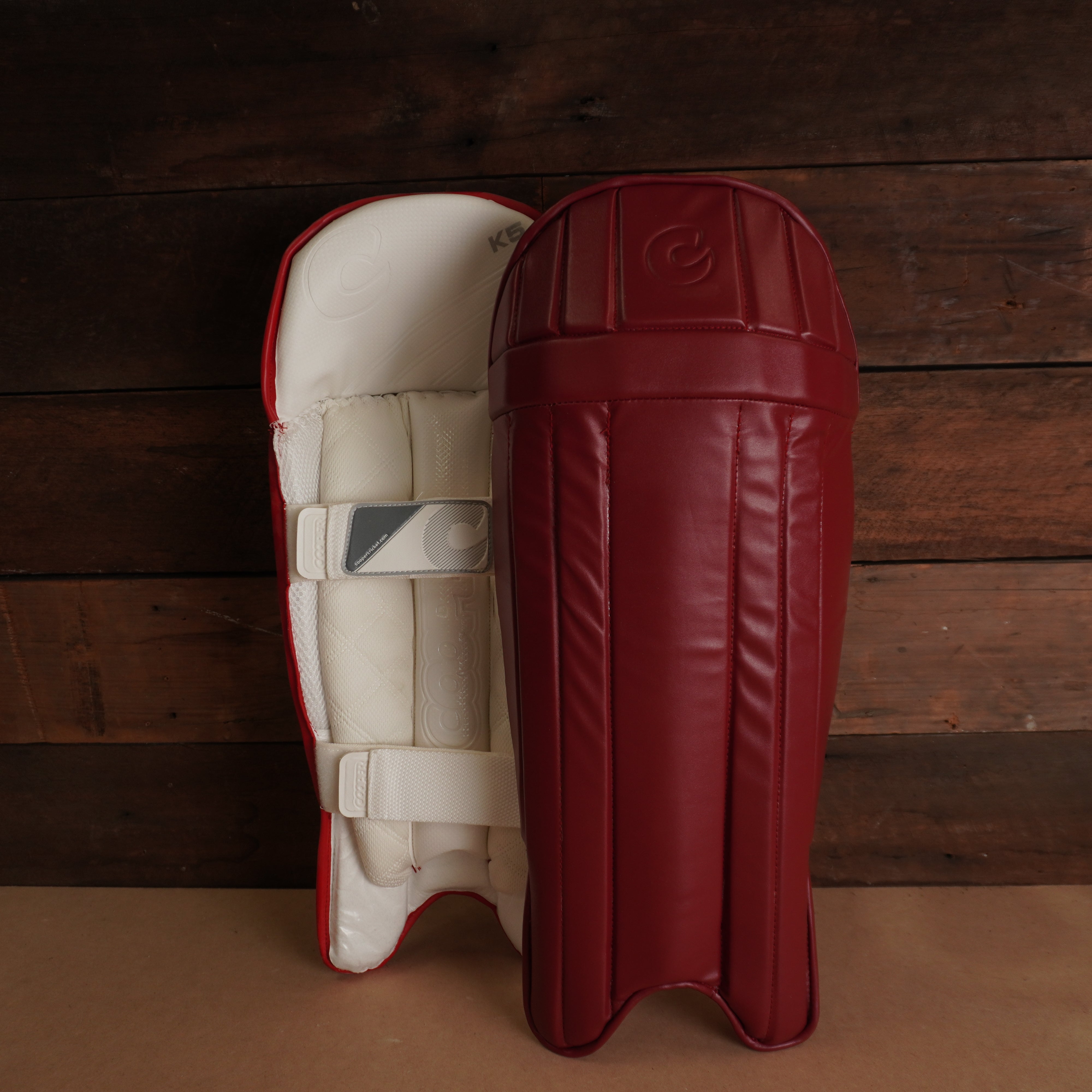 K5 WICKET KEEPING PADS - MAROON - ADULT