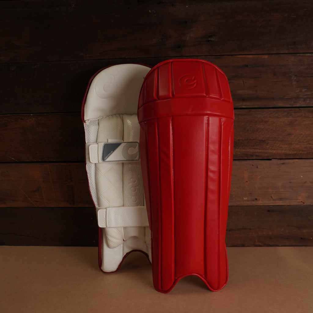 K5 WICKET KEEPING PADS - RED - ADULT