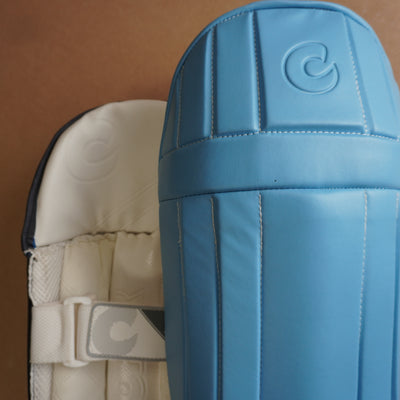 Cooper Cricket K5 WICKET KEEPING PADS - SKY BLUE - ADULT image 2