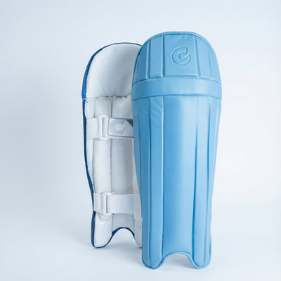 Cooper Cricket K5 Wicket Keeping Pads - Sky Blue - Adult