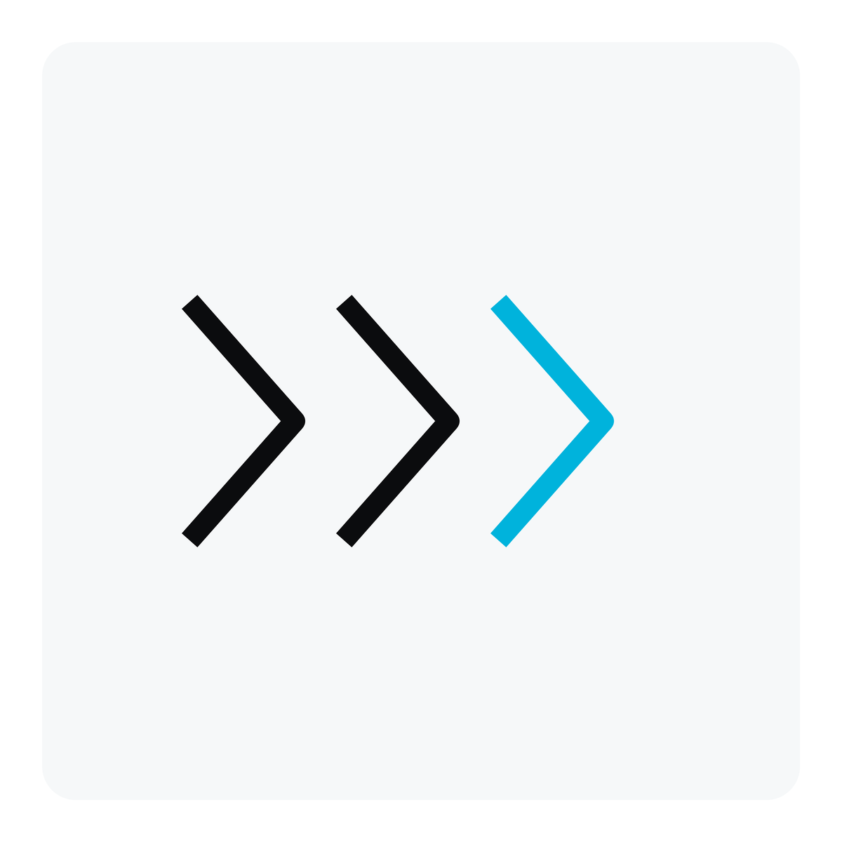 Jump the queue add-on: forward chevrons icon