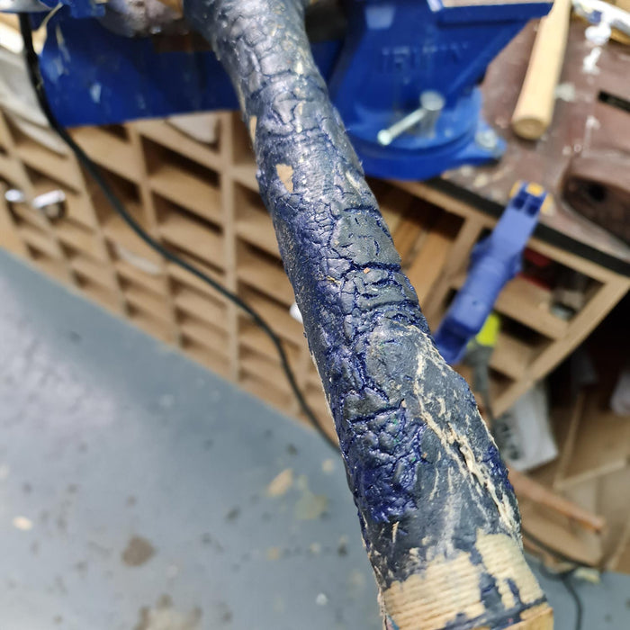 Melted or worn grip