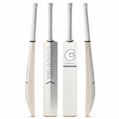 Cooper Original standard cricket bat, blue grey colourway, four angles